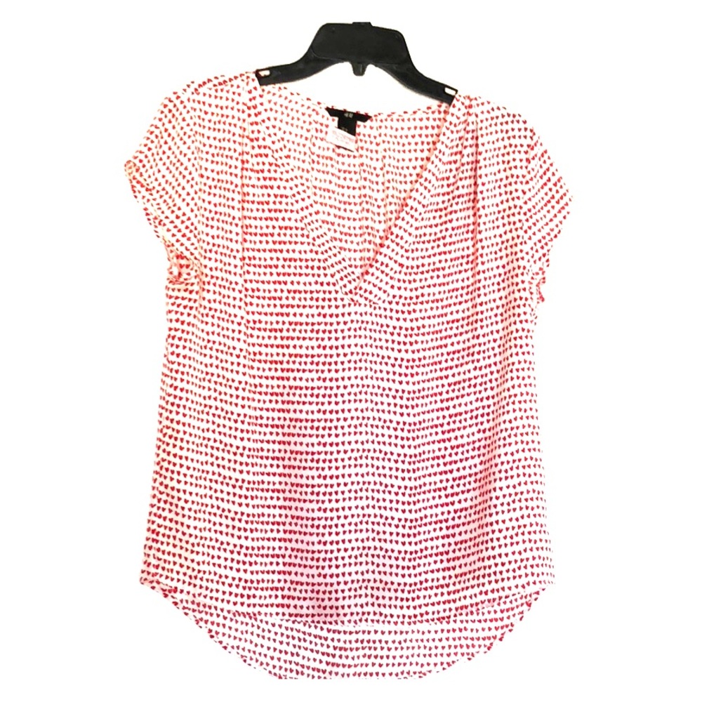 H&M Red Heart Blouse